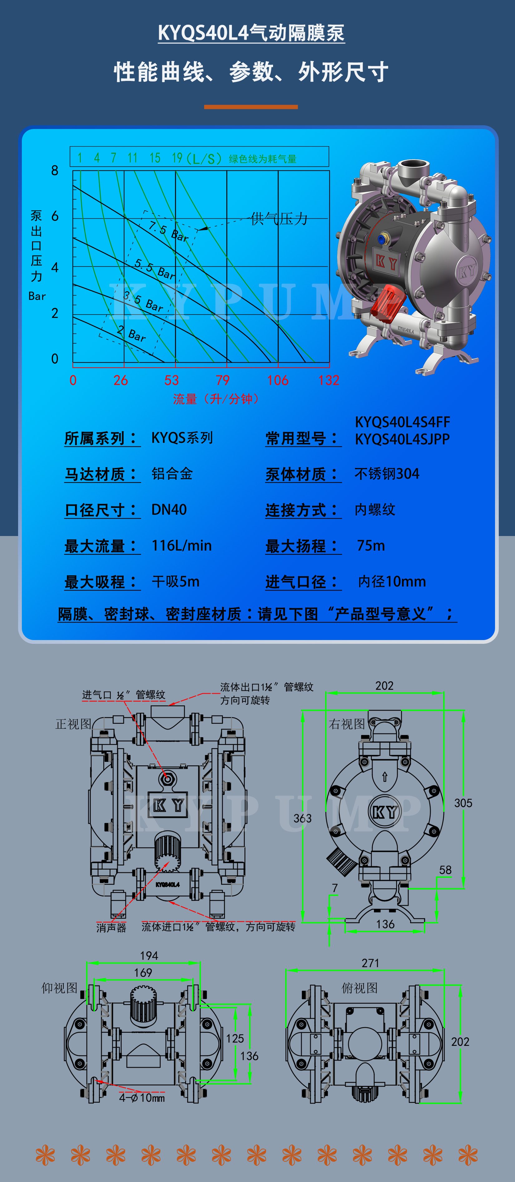 KYQS40L4泵詳細(xì)參數(shù)