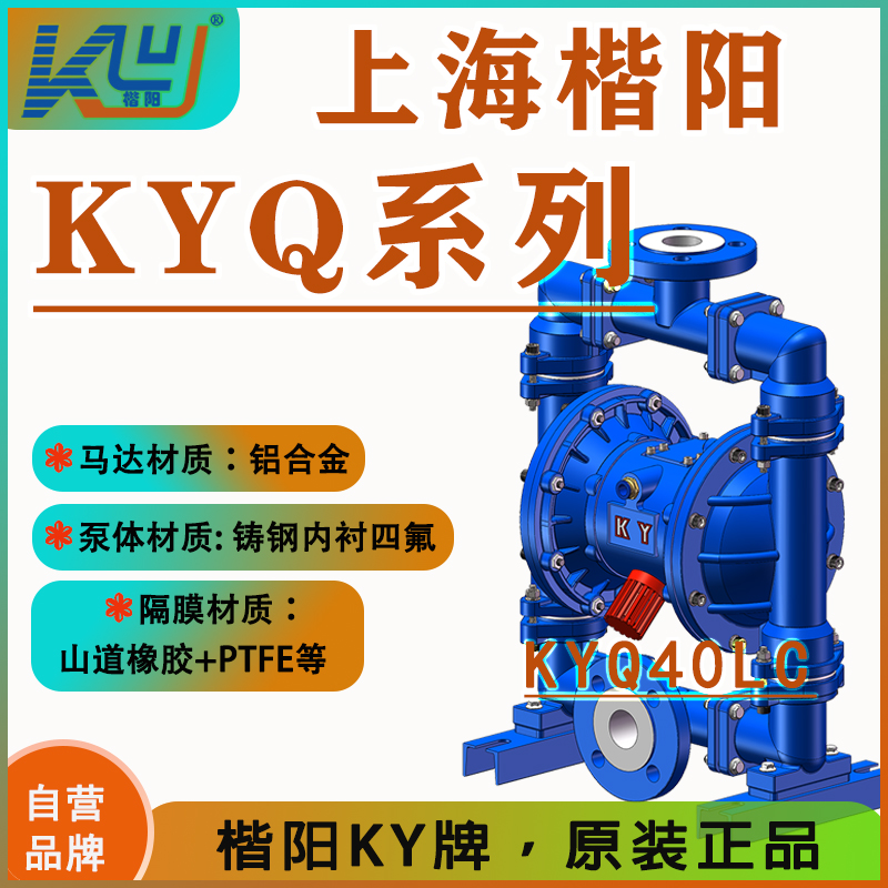 KYQ40LC鑄鋼內(nèi)襯氟氣動隔膜泵4